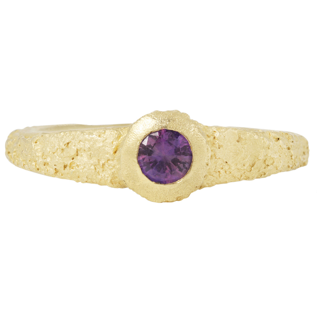 14k Ancient Plaster Solitaire Ring