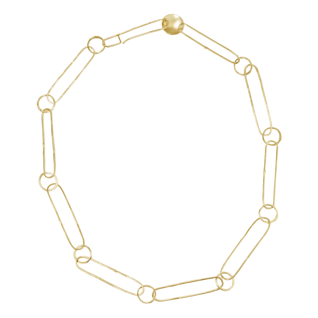 14k Chain Link Choker- Diamond