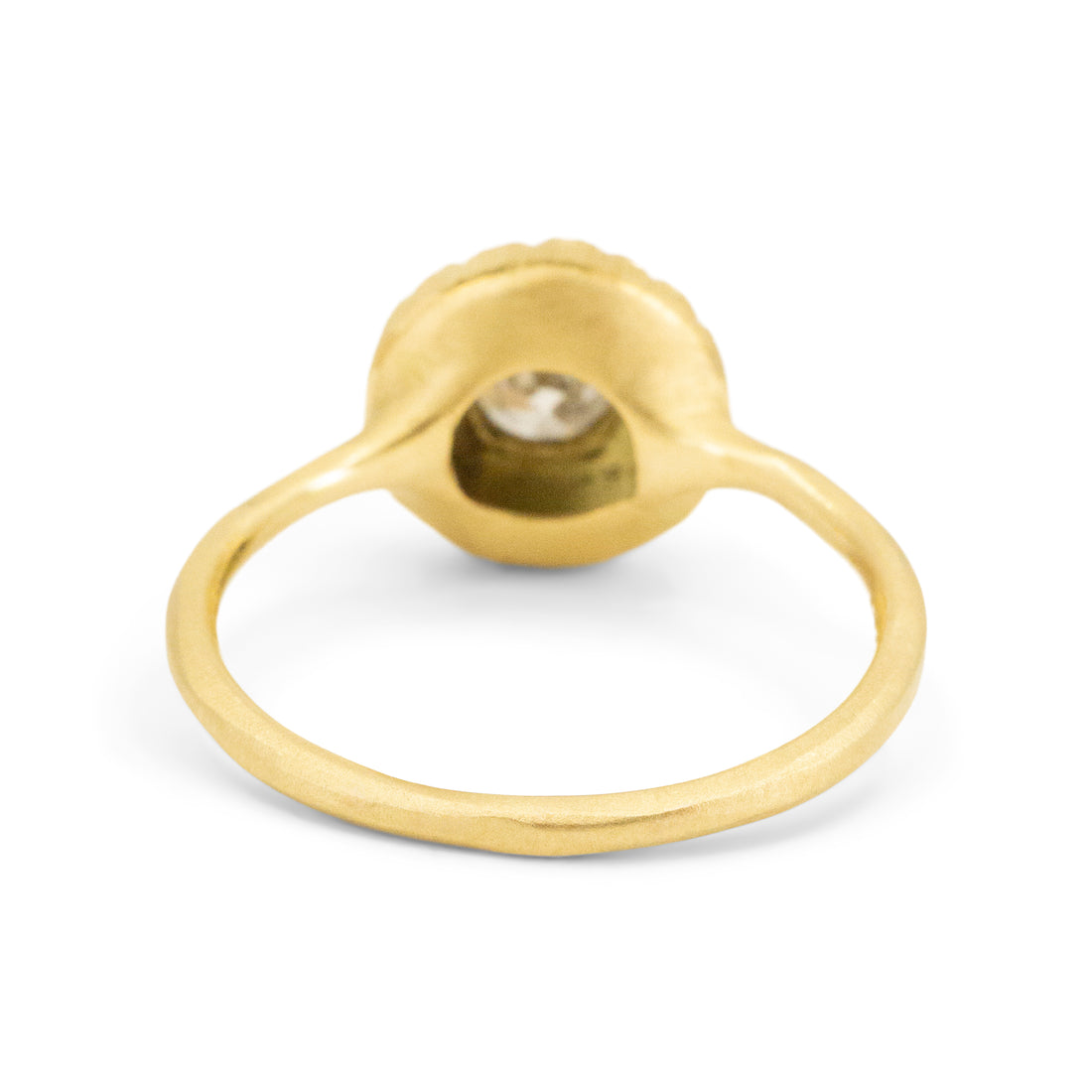 Engraved White Diamond Relic Ring 0.50CT - One of a Kind