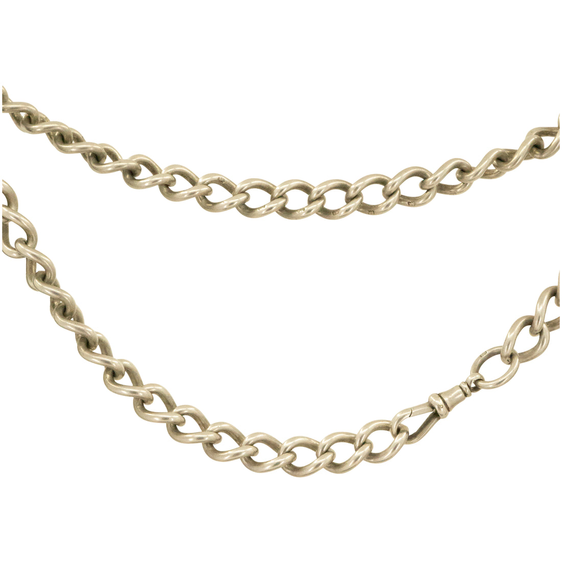 Antique Victorian Chain Necklace with Dog Clip