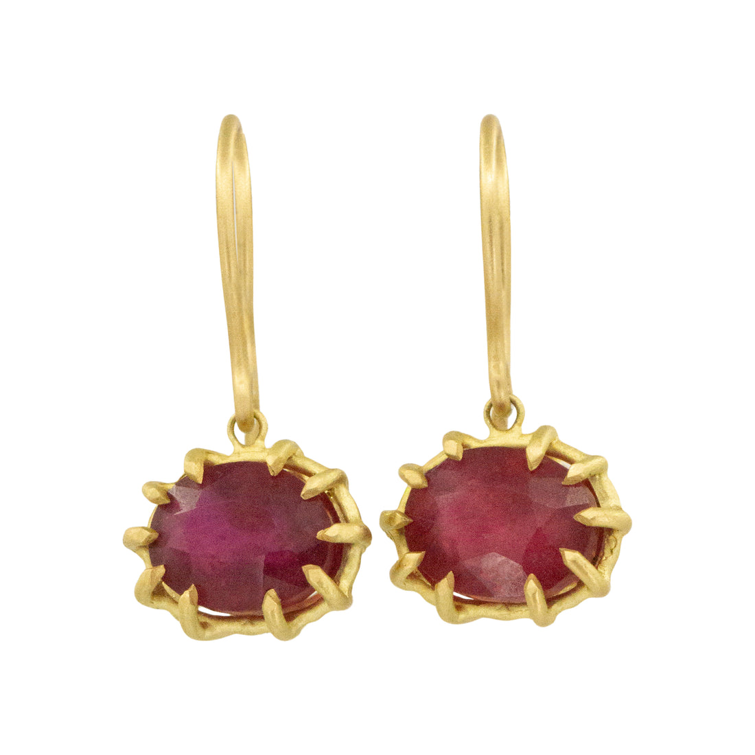 Bright Ruby Drop Earrings
