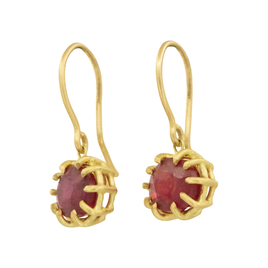 Bright Ruby Drop Earrings