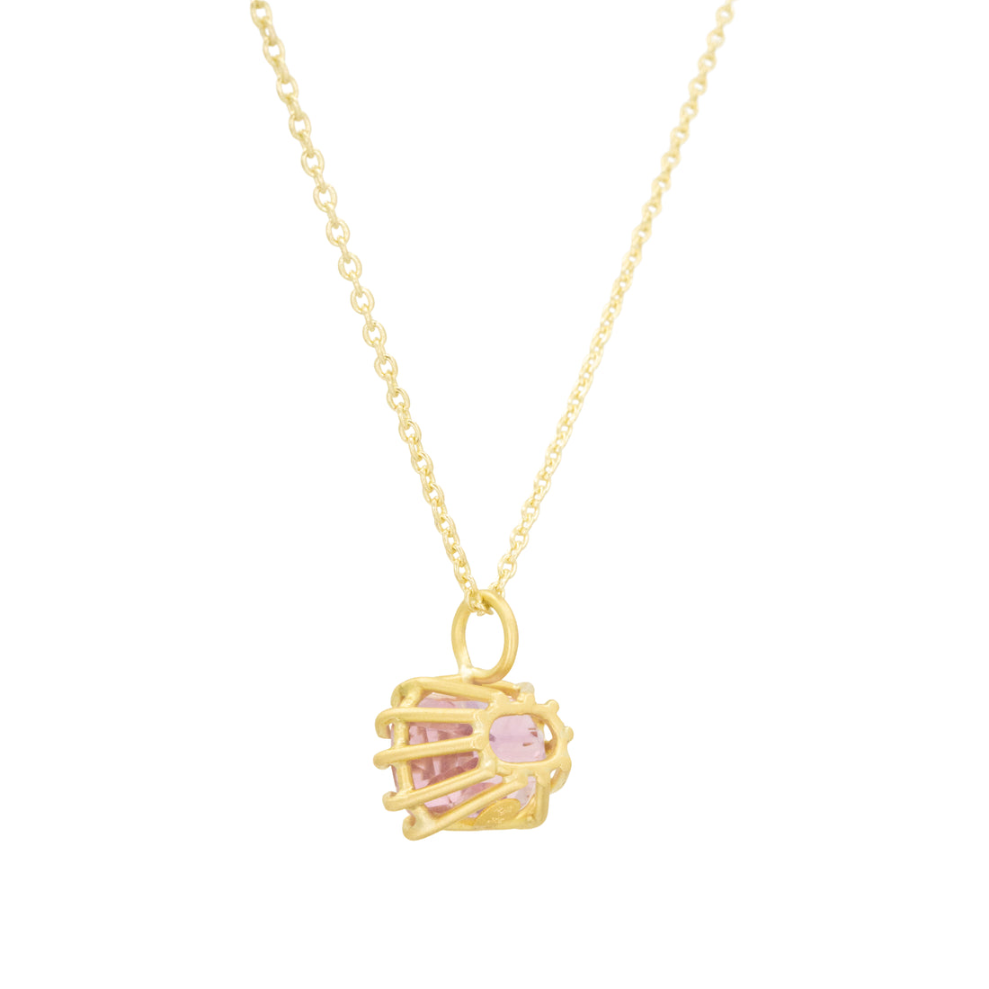 E/W Cushion Kunzite Basket Pendant  - 7.9CT
