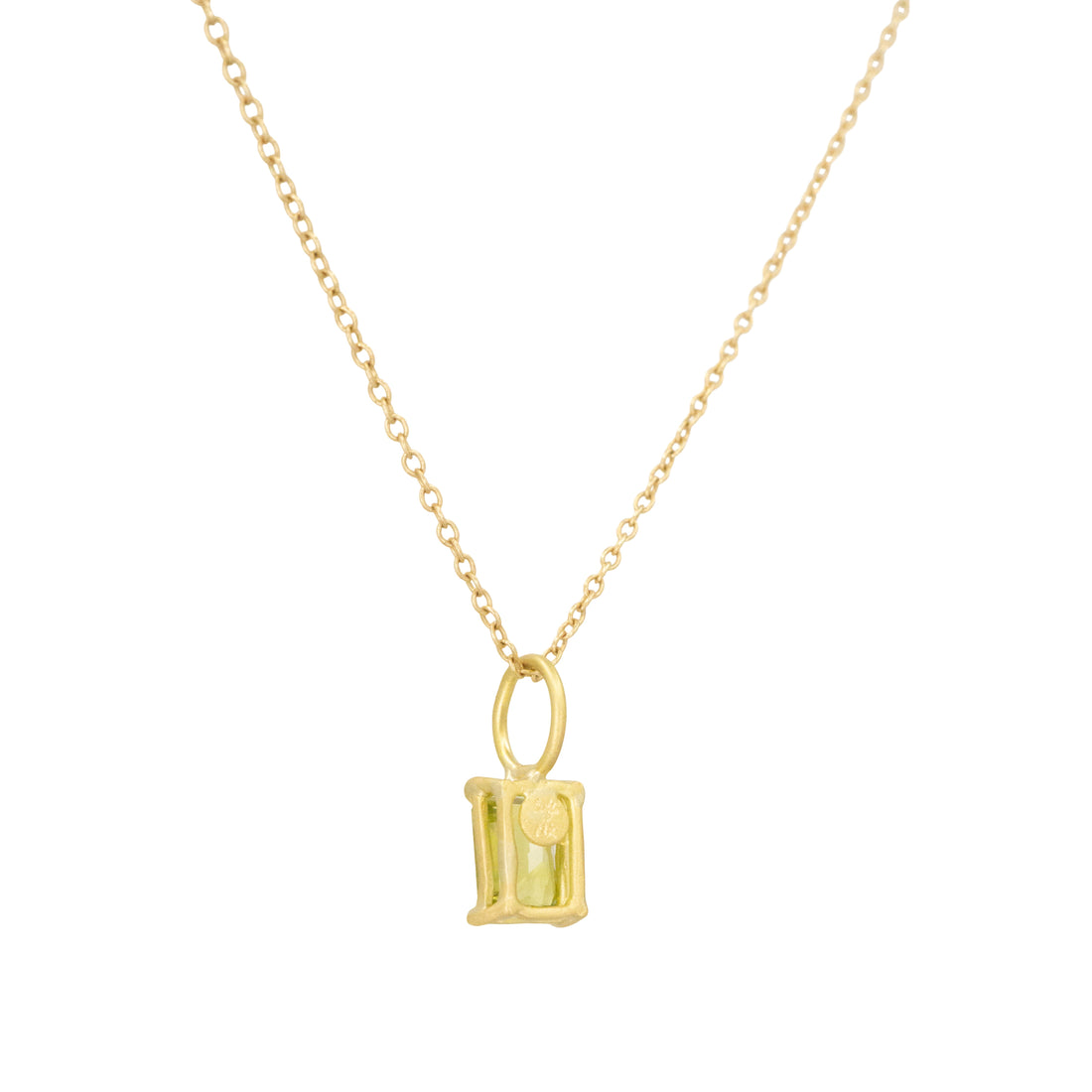Lime Green Tourmaline Basket Pendant 0.55CT