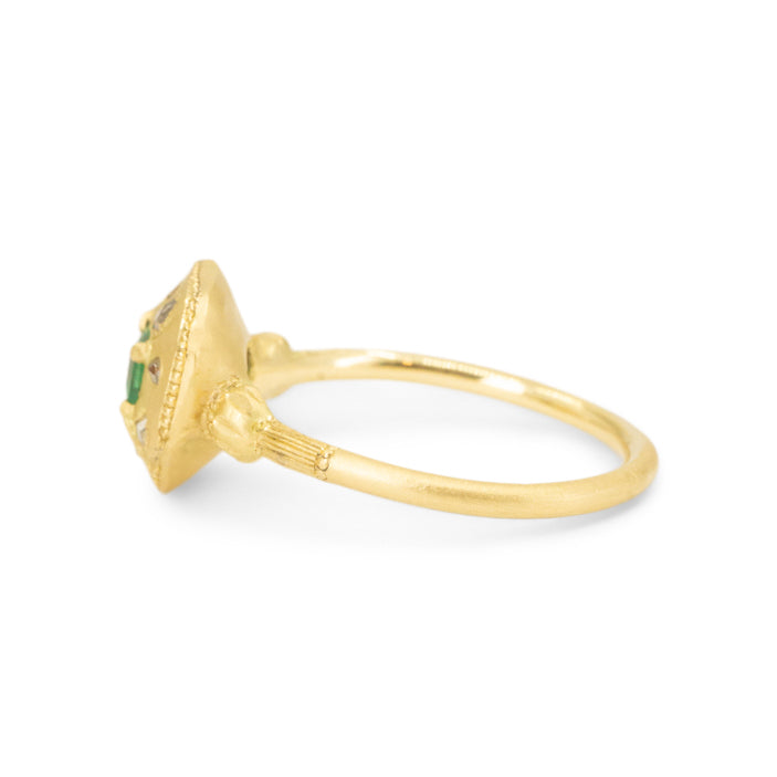 Baroque Emerald Relic Ring- 0.25CT Emerald