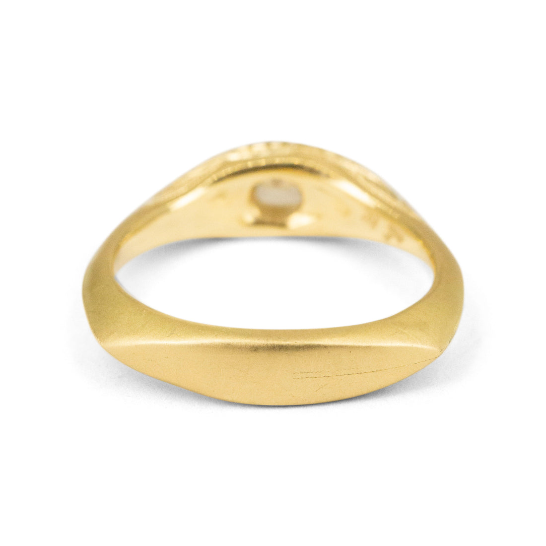 Engraved Gemini Marquise Ring - One of a Kind