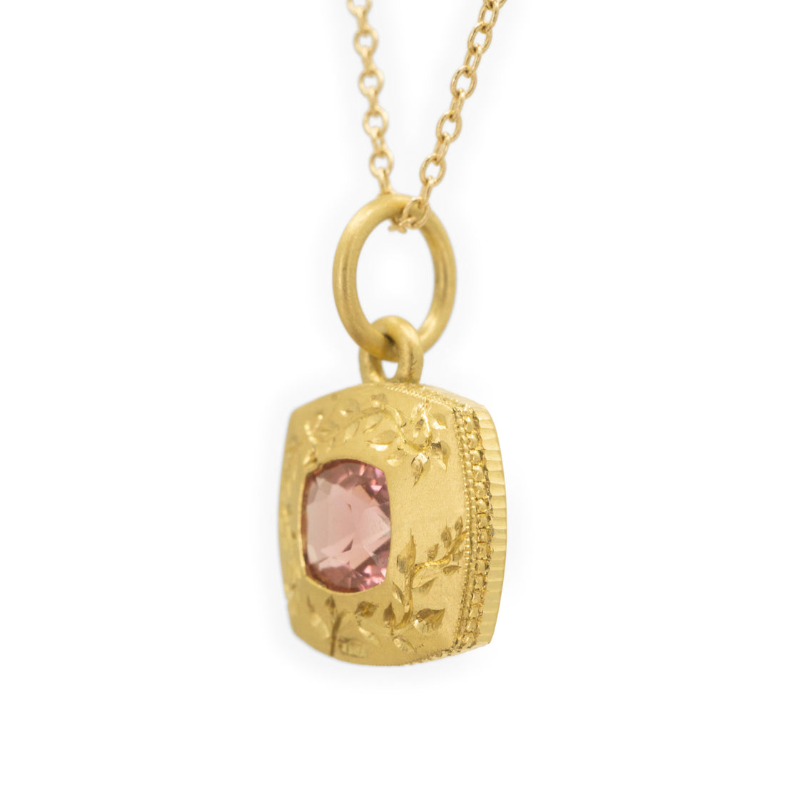 Engraved Willow Spinel Pendant 0.925CT - One of a Kind