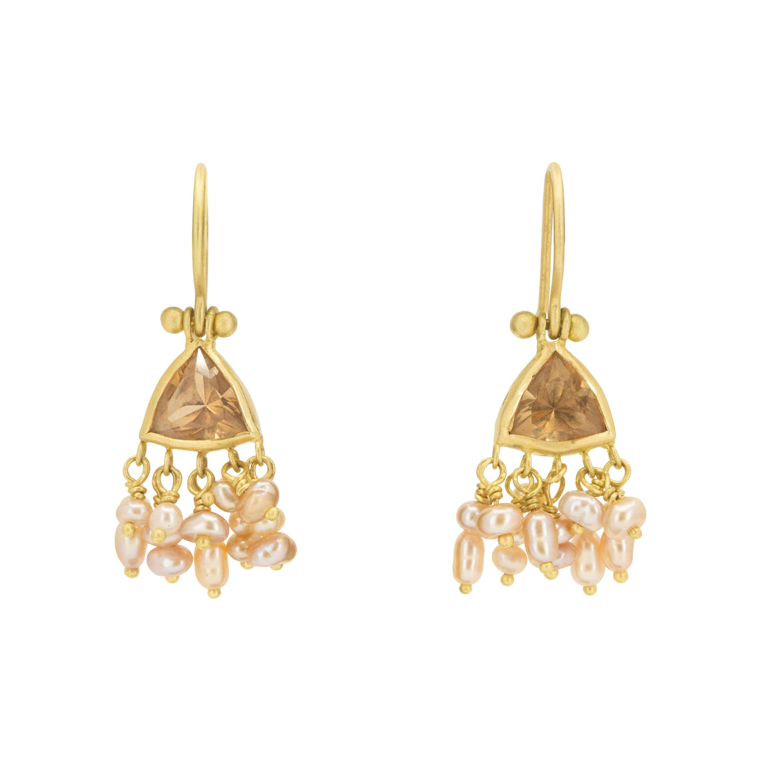 Petite Topaz and Pearl Earrings