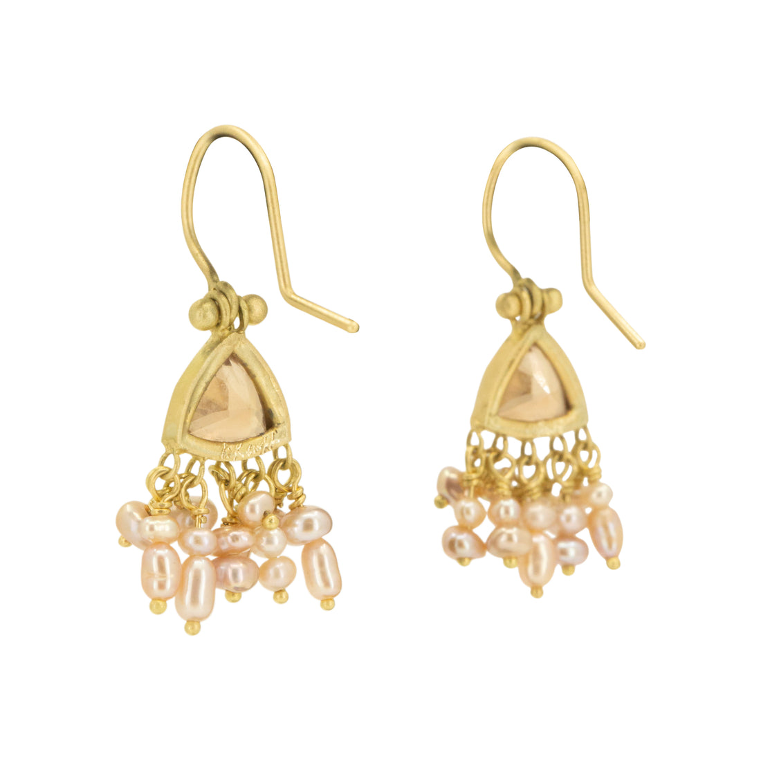 Petite Topaz and Pearl Earrings