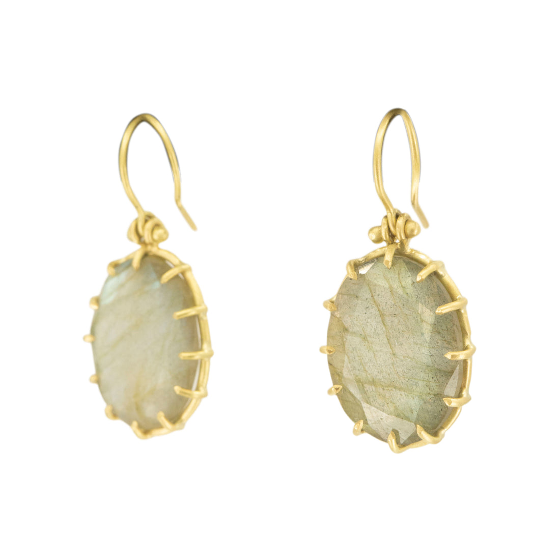 Labradorite Basket Pendant Earrings - One of a Kind