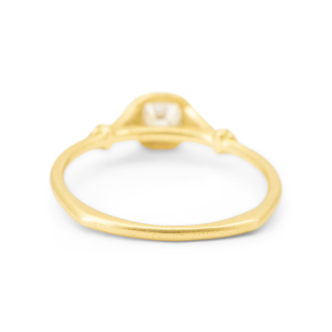Old Mine Cushion Cut Engraved Diamond Ring- One of a Kind 0.52CT