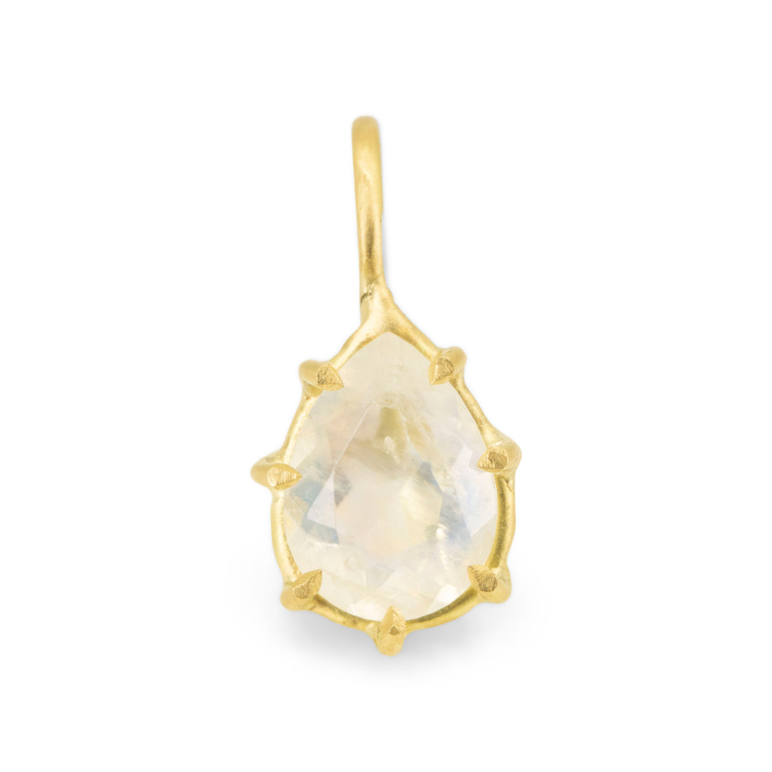 Pear Moonstone Basket Pendant - 0.9CT