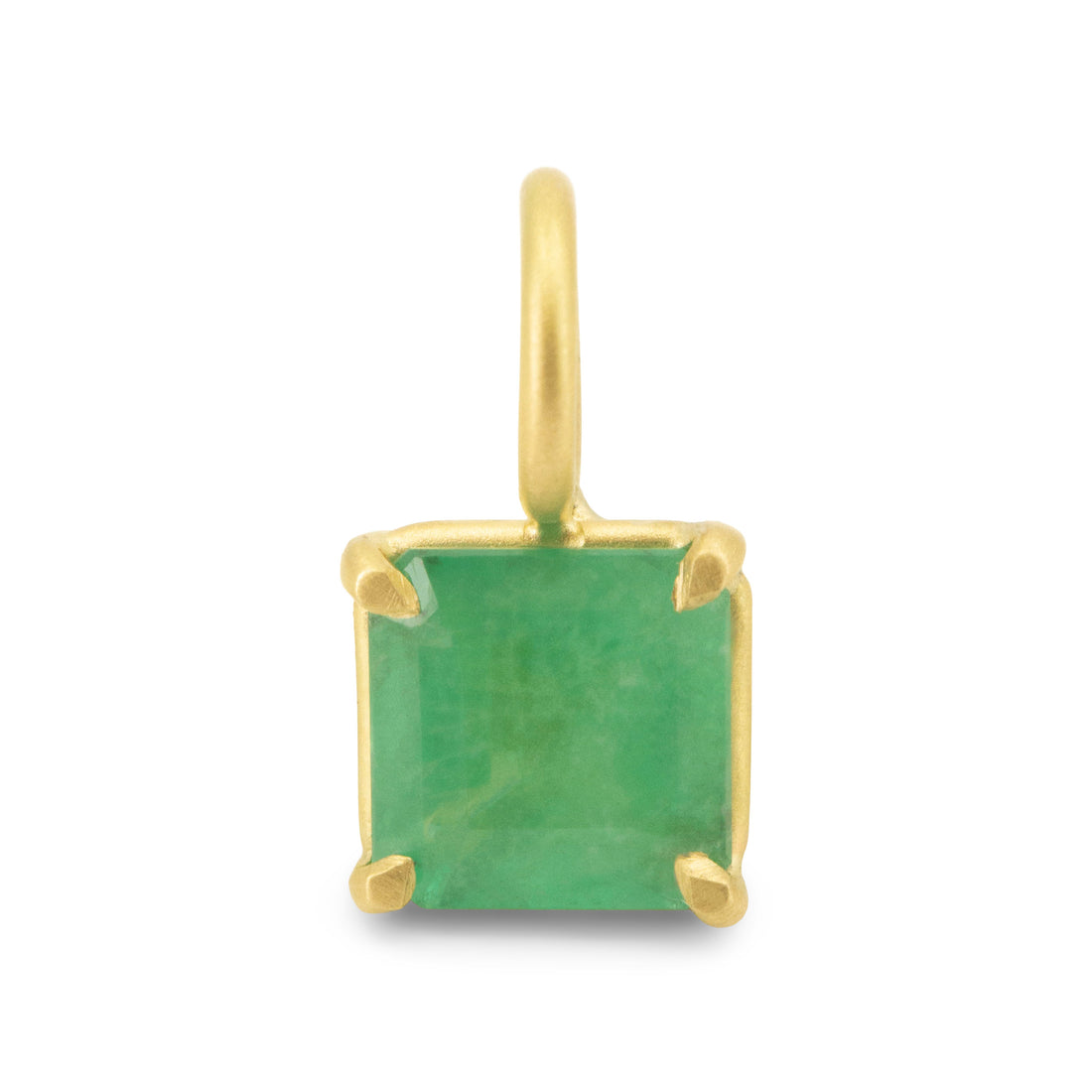 Square Emerald Basket Pendant 1.16CT -  One of a Kind