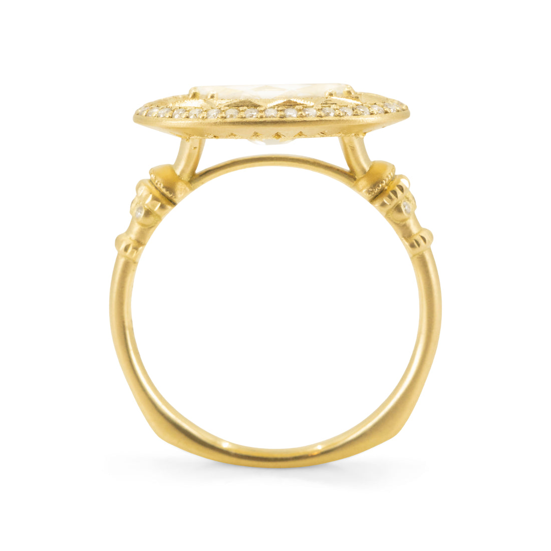 Soleil Levant Pedestal Solitaire - 1.49CT Oval Diamond