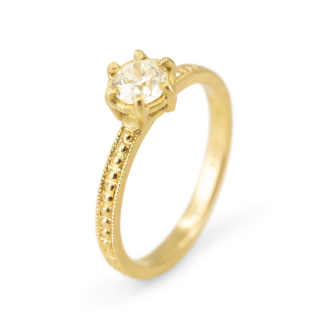 Perla Basket Solitaire - 0.42CT Circular Brilliant Diamond