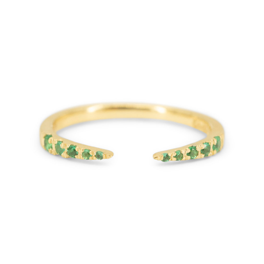 Emerald Horseshoe Band