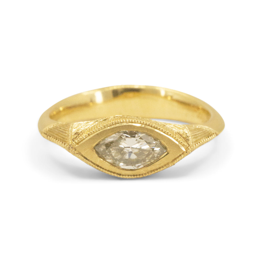 Desert Deco Diamond Marquis Ring #2- One of a Kind