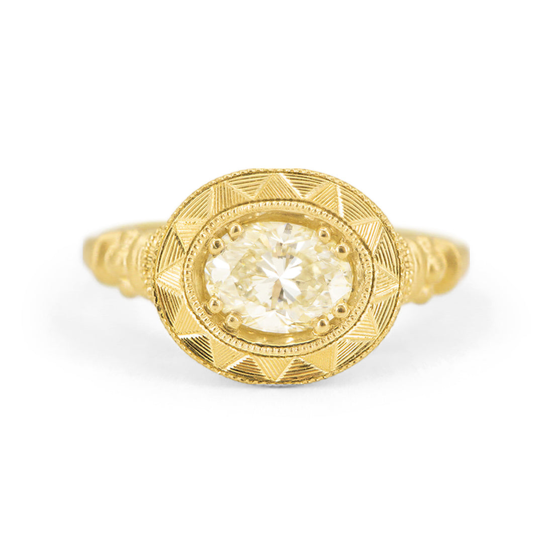 Lumiere Pedestal Solitaire - 0.76CT Oval Diamond