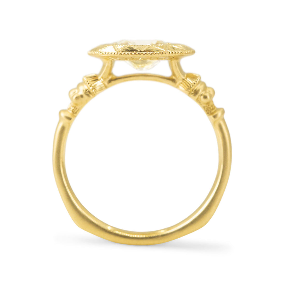 Lumiere Pedestal Solitaire - 0.76CT Oval Diamond