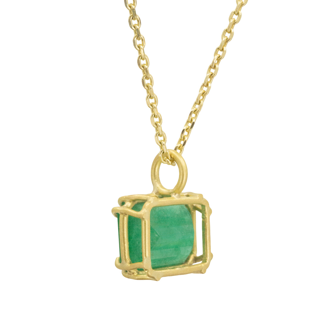 Large Emerald Basket Pendant