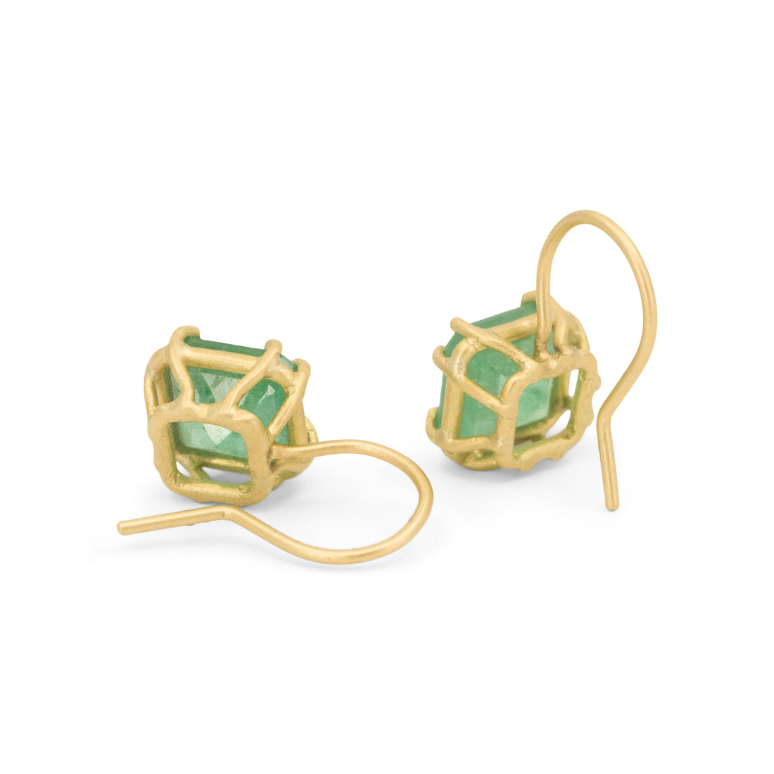 Emerald Amulet Drop Earrings