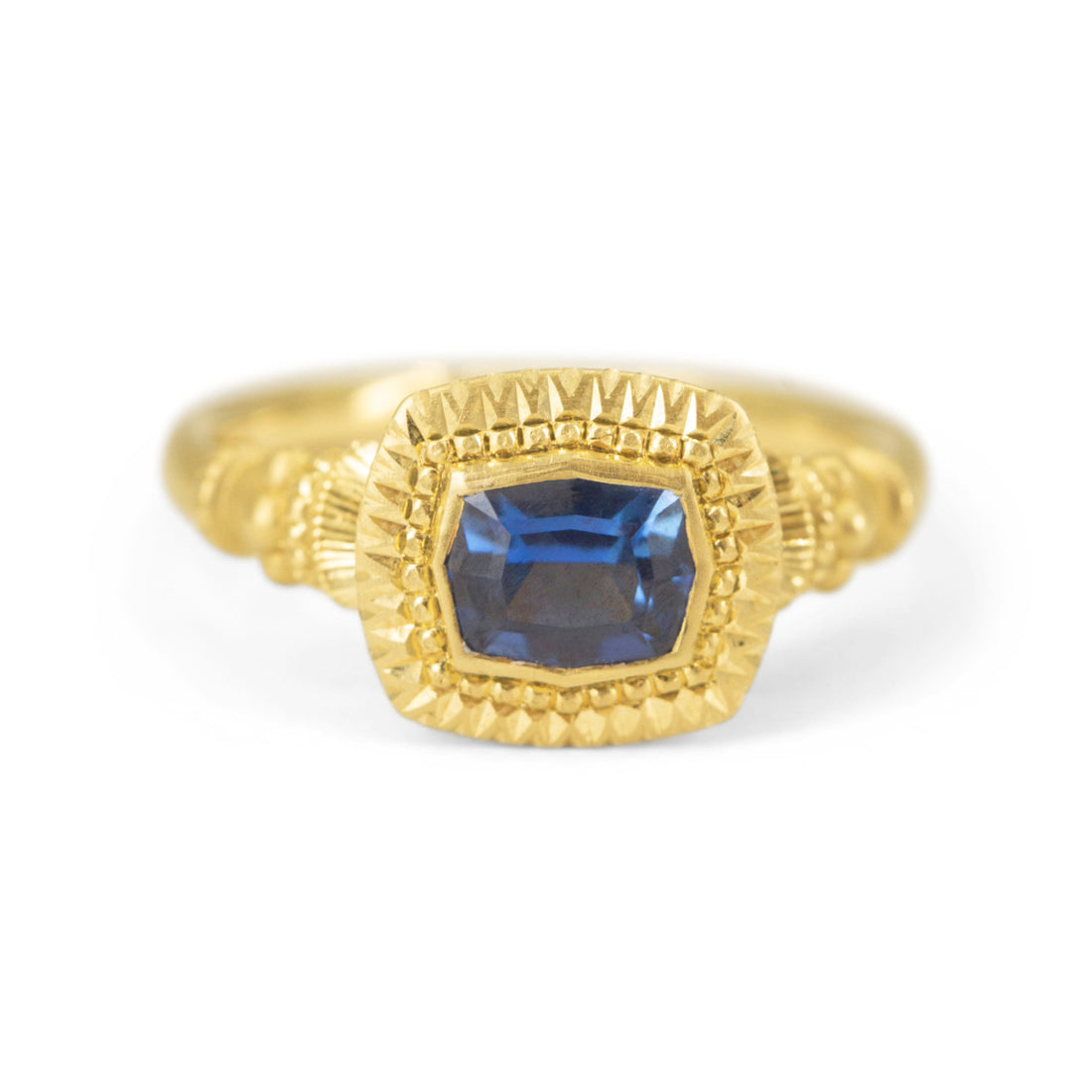 Victoria Pedestal Solitaire - 0.71CT Ceylon Sapphire