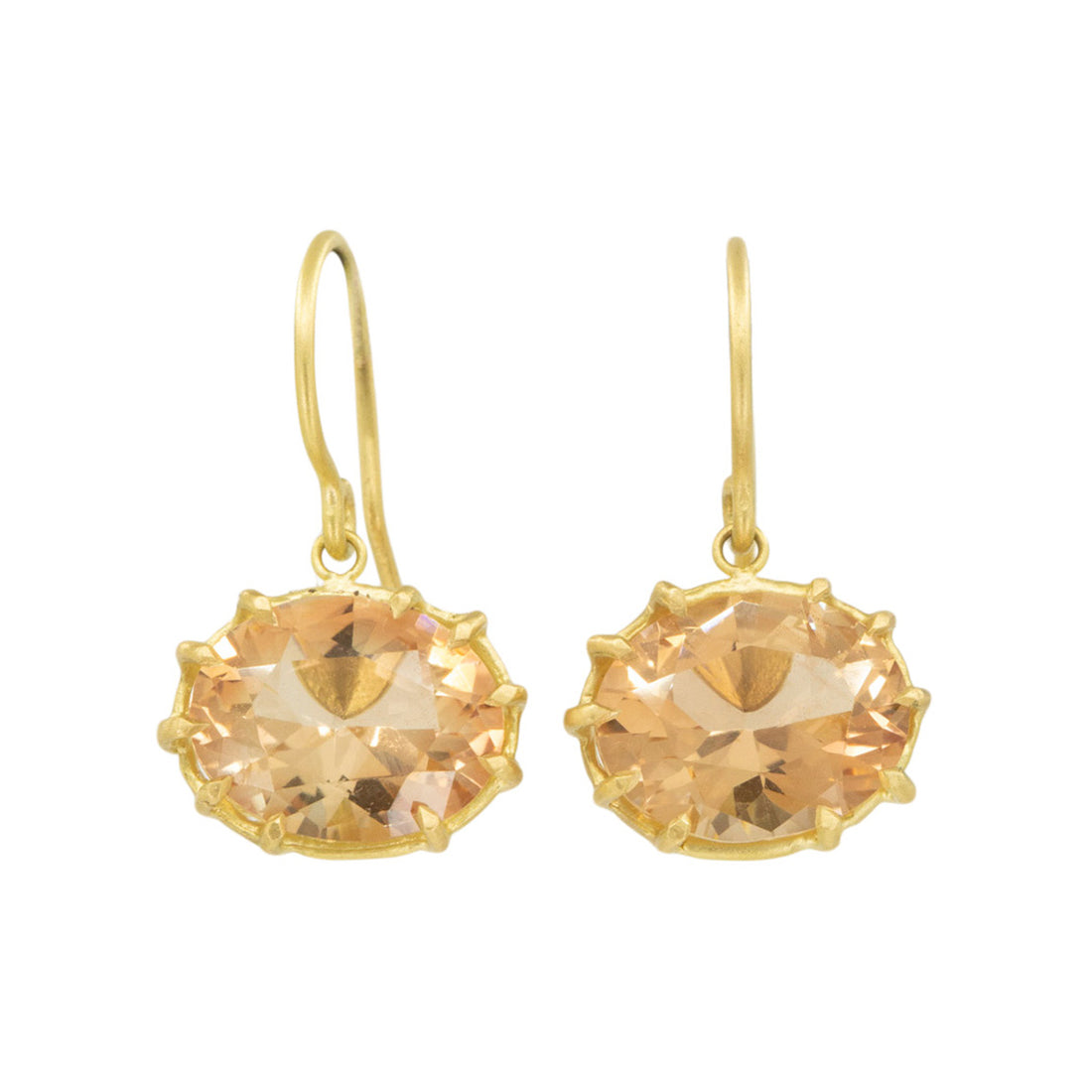 Sunstone Basket Earrings - One of a Kind