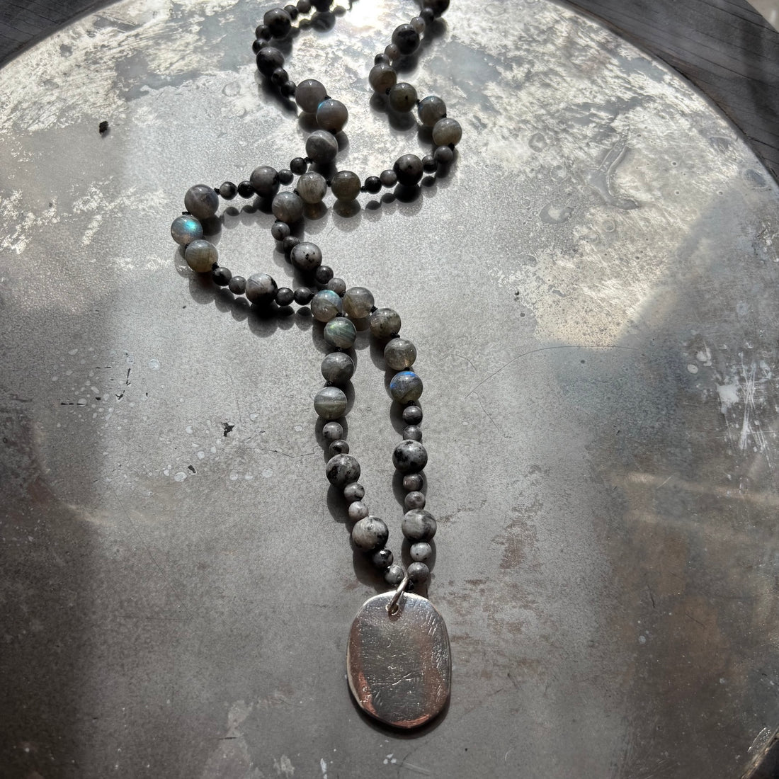 Silver Grand Luna Beaded Necklace- Limited Edition