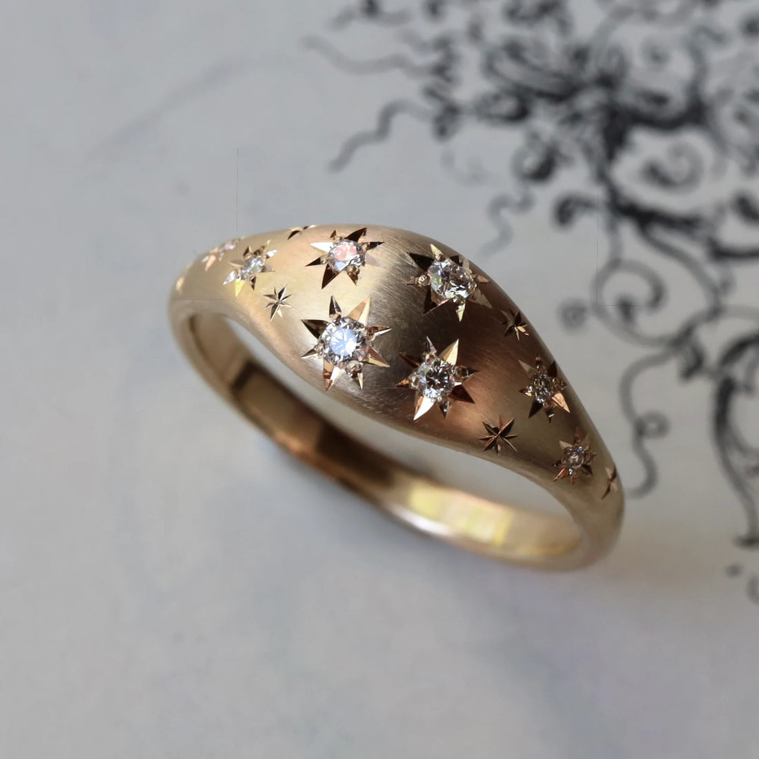 Night Sky Ring- 14k