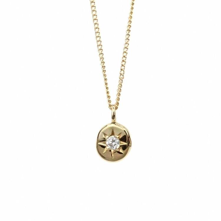 14k Estrella Diamond  Necklace
