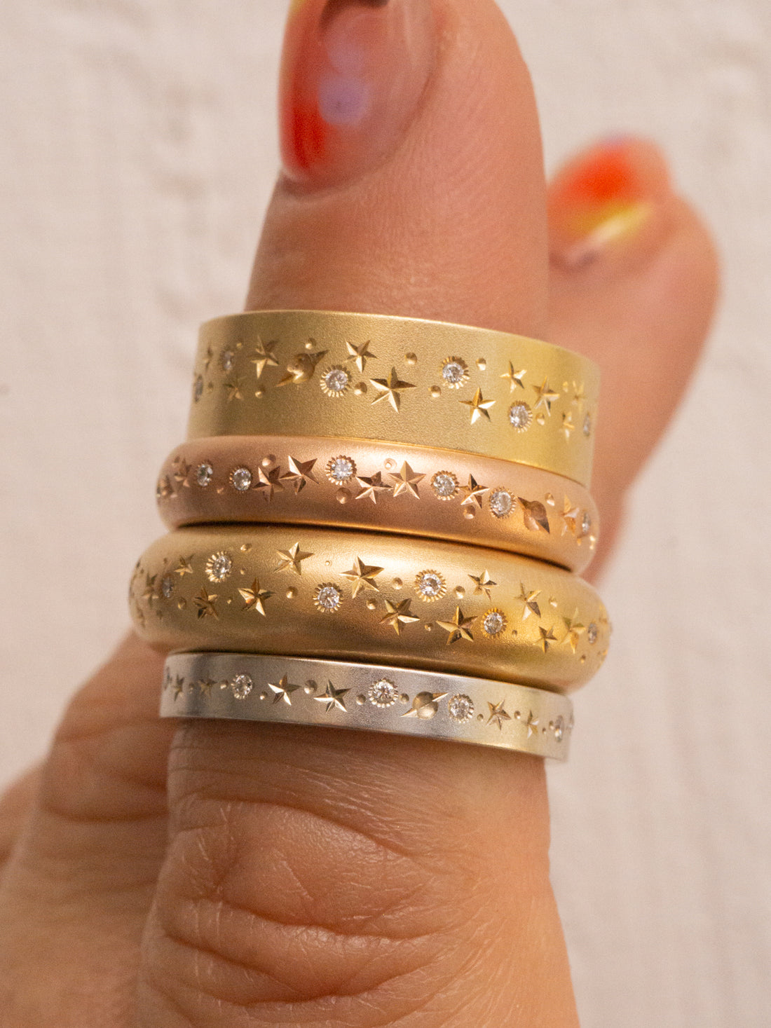 14k Euro Celestial Band- 6mm