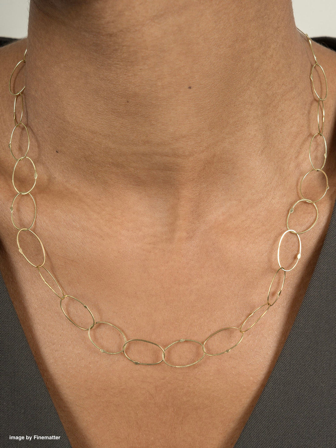 18k Oval Link Chain Necklace
