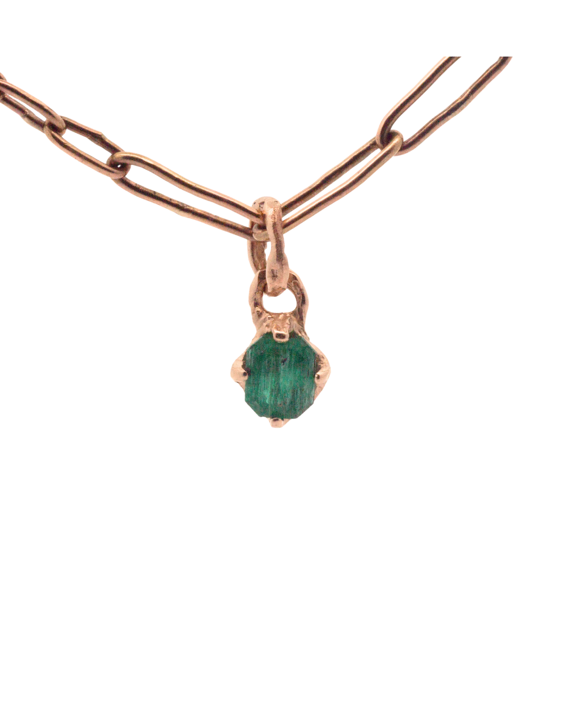 14k Little Emerald Charm