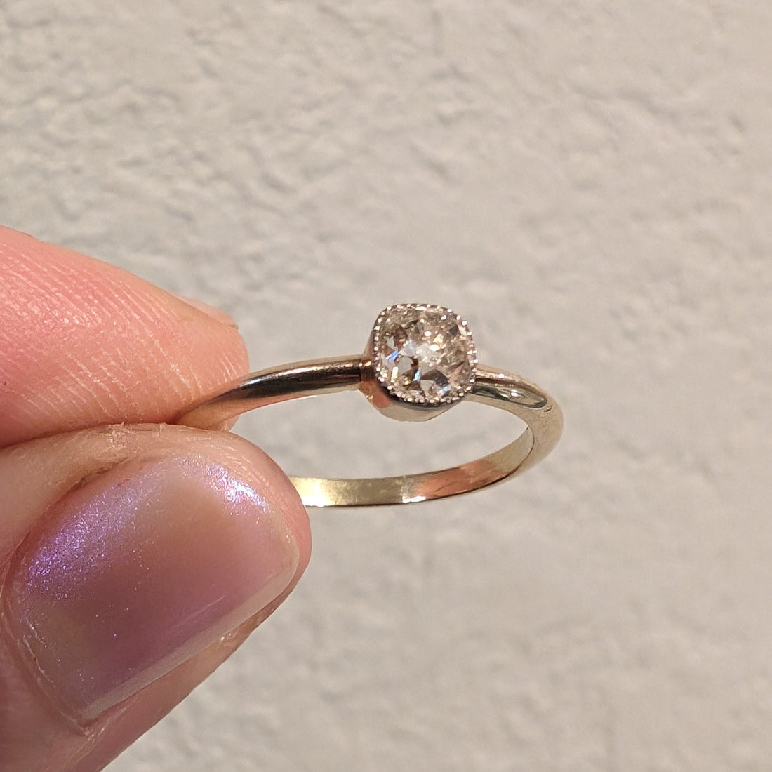 14k & Platinum Antique Solitaire