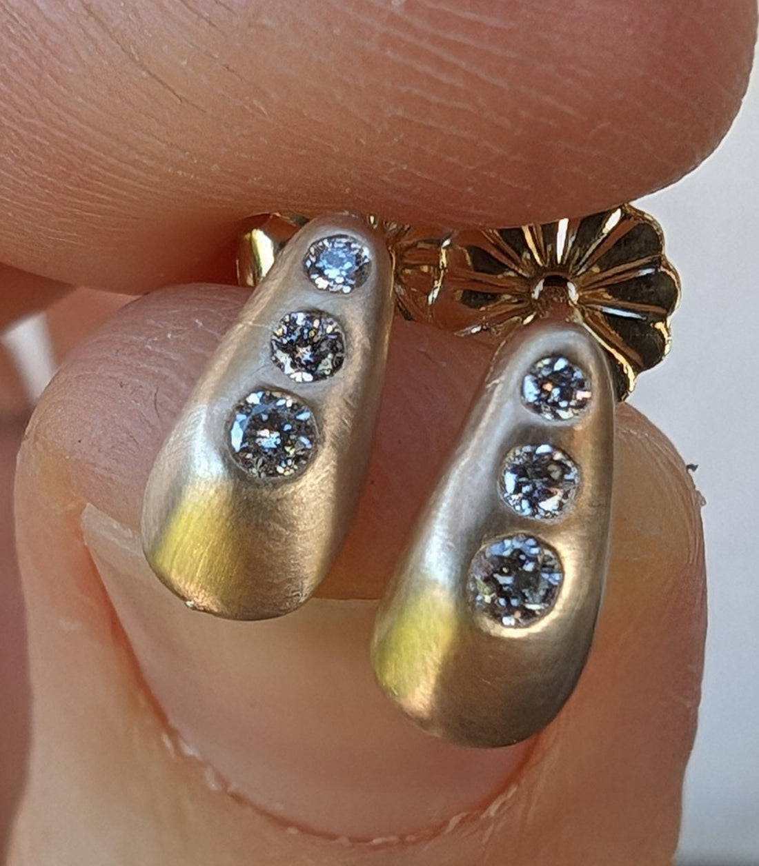Mini Diamond Astra Studs 14k