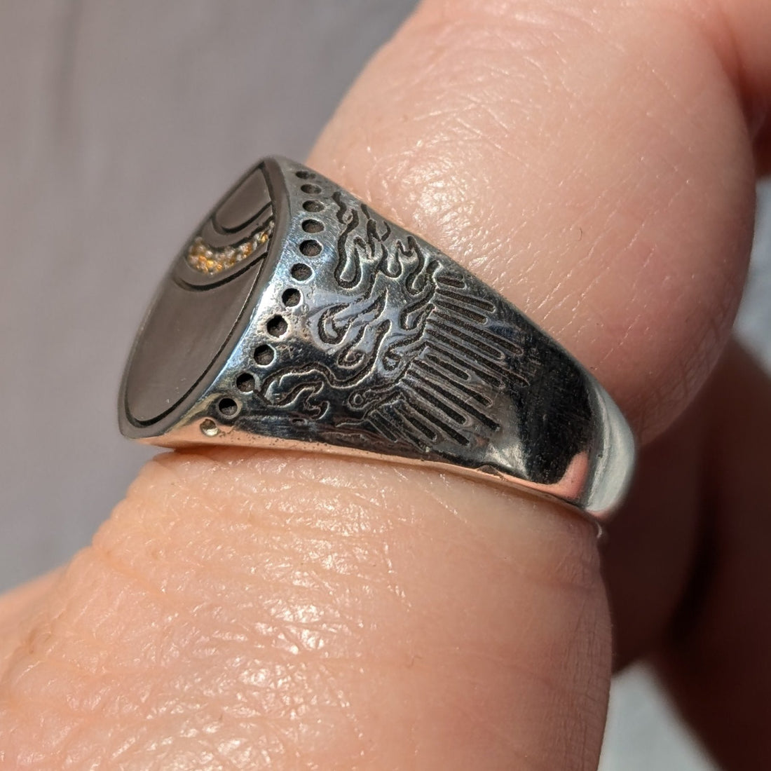 SS Hoju Signet with Citrines