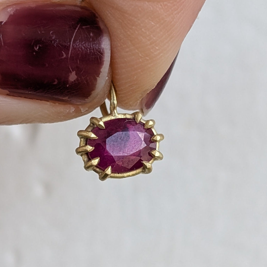 Bright Ruby Basket Pendant - 1.4CT - One of a Kind
