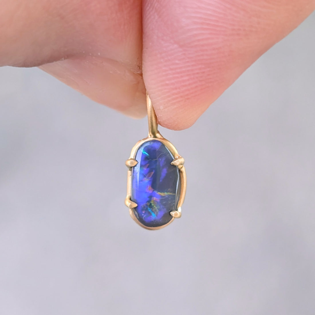 Organic Opal Bean Pendant - 0.55ct - One of a Kind