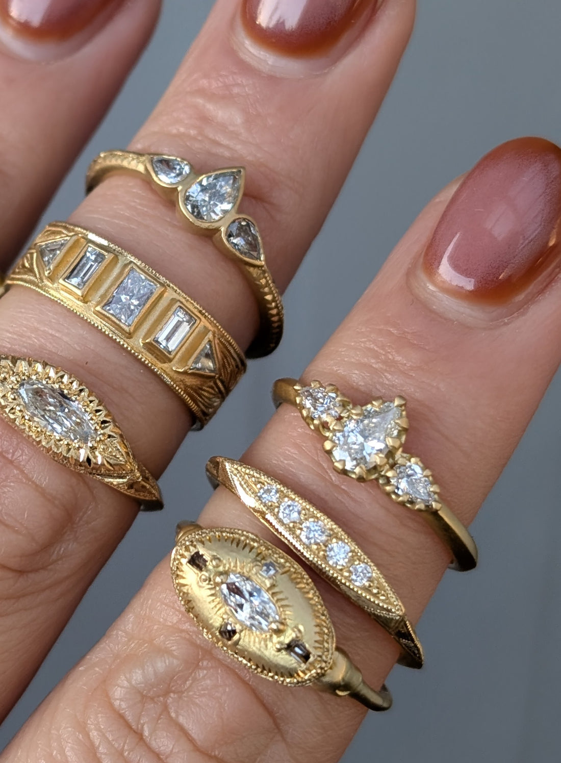 Pear Trio Prong Ring - 0.45cttw - One of a Kind