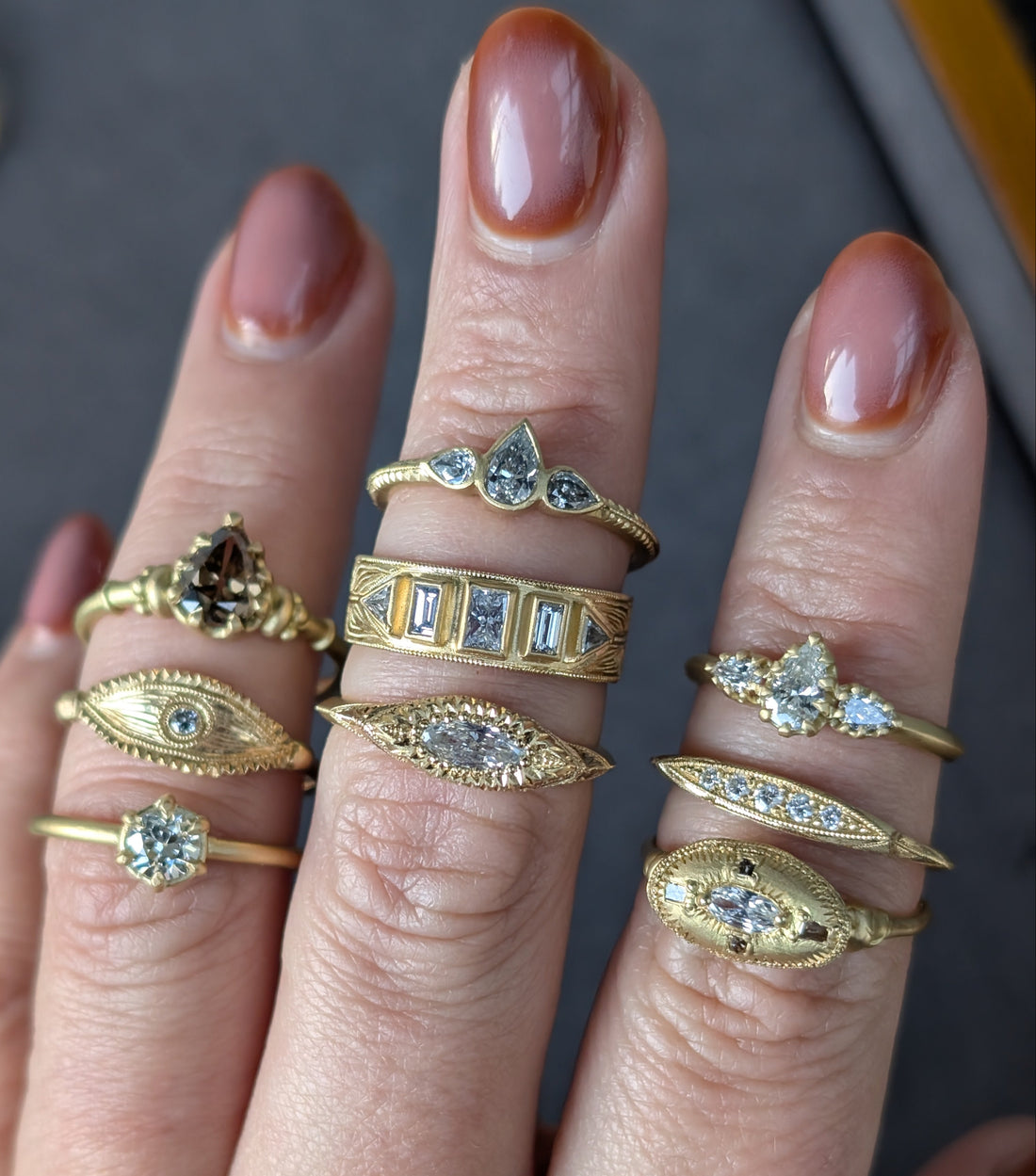 Bouquet Five Stone Diamond Ring  - One of a Kind