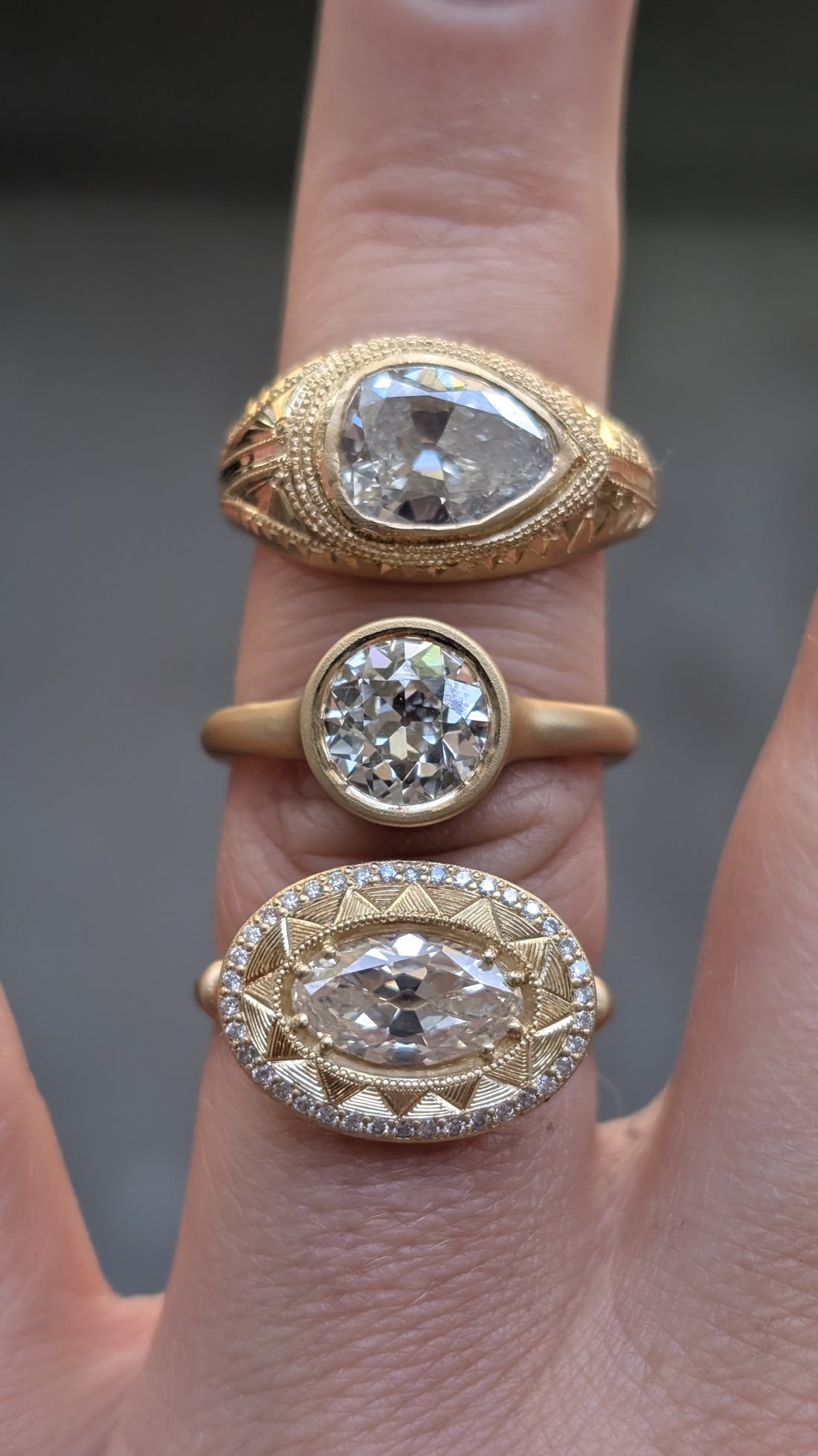 Magna Volta Solitaire- 1.78CT Vintage Pear Diamond