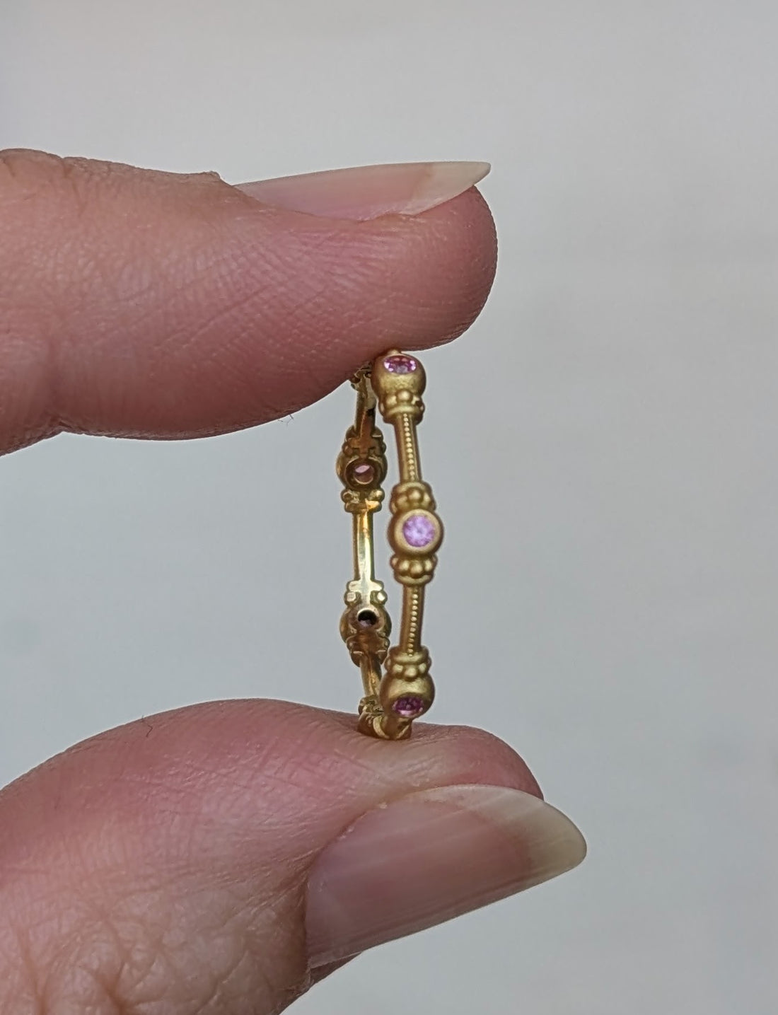 Grand Pink Sapphire Juliet Band