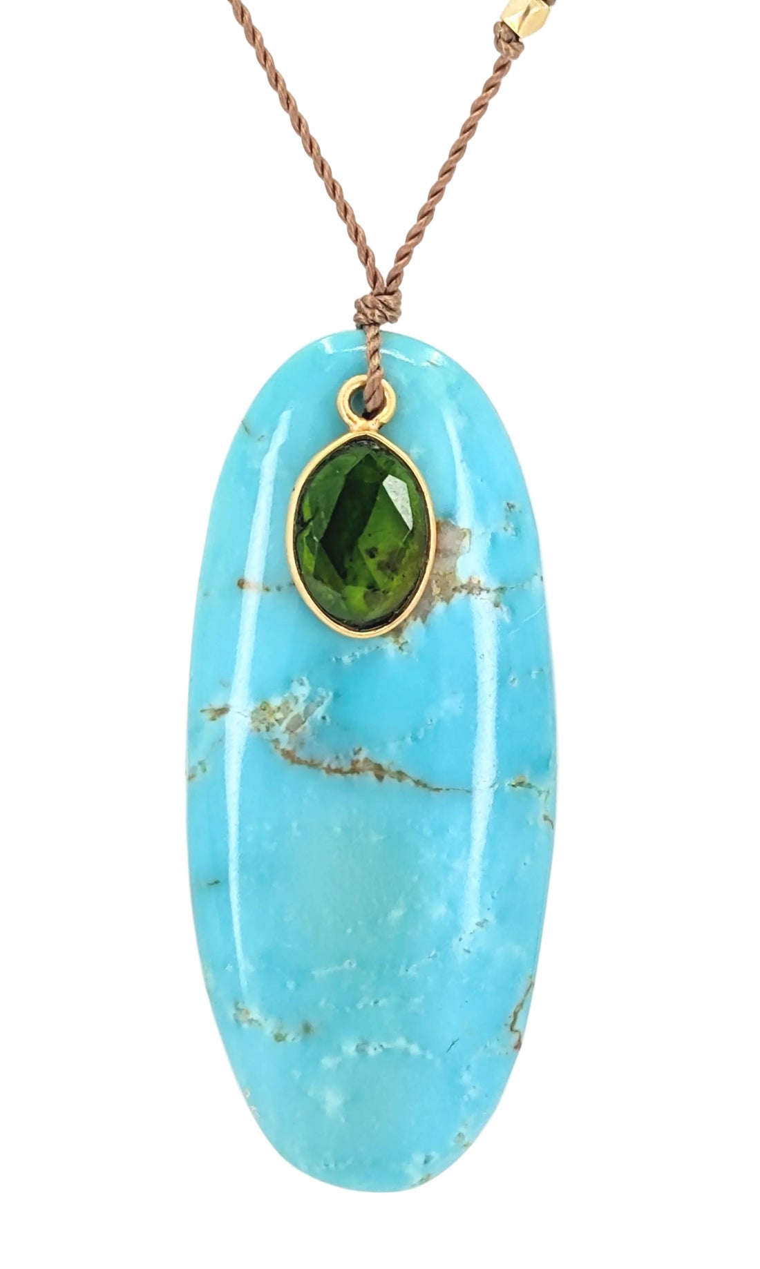 Turquoise + Chrome Diopside 18k