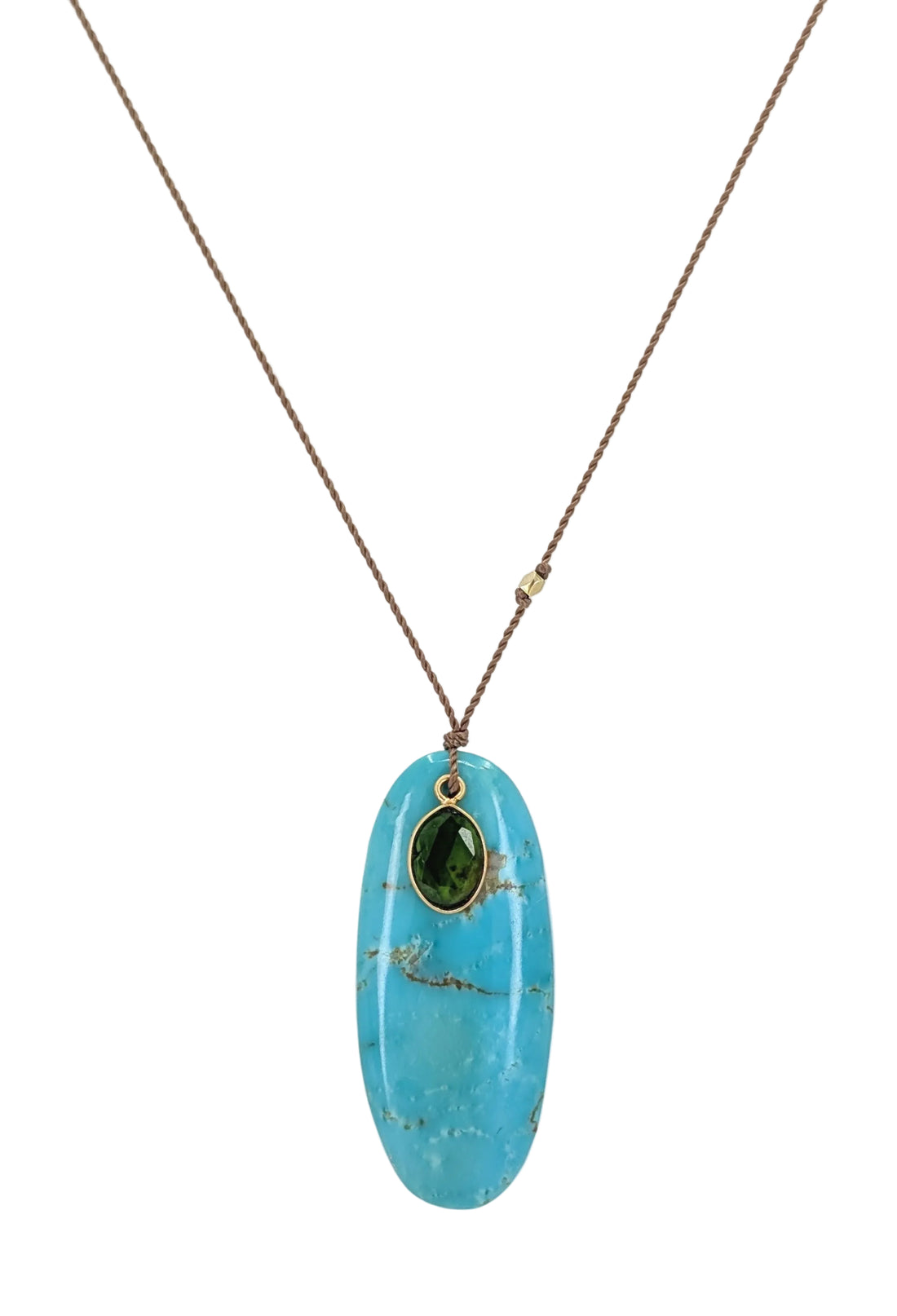 Turquoise + Chrome Diopside 18k