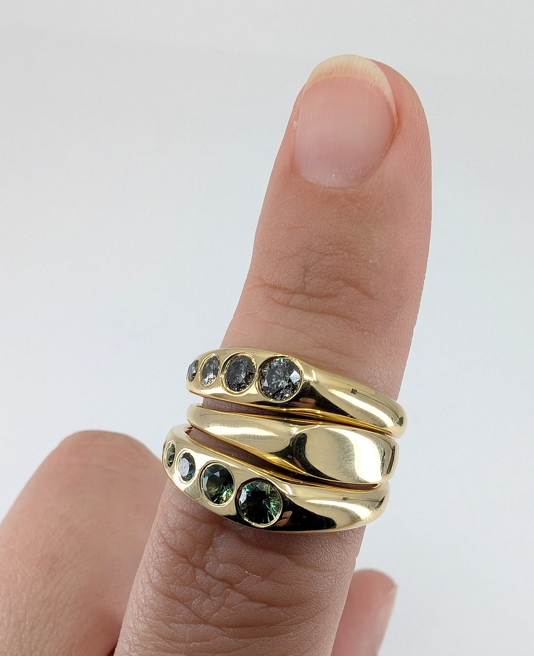 14k Lila Suprima Ring- Bi-Color Montana Sapphire