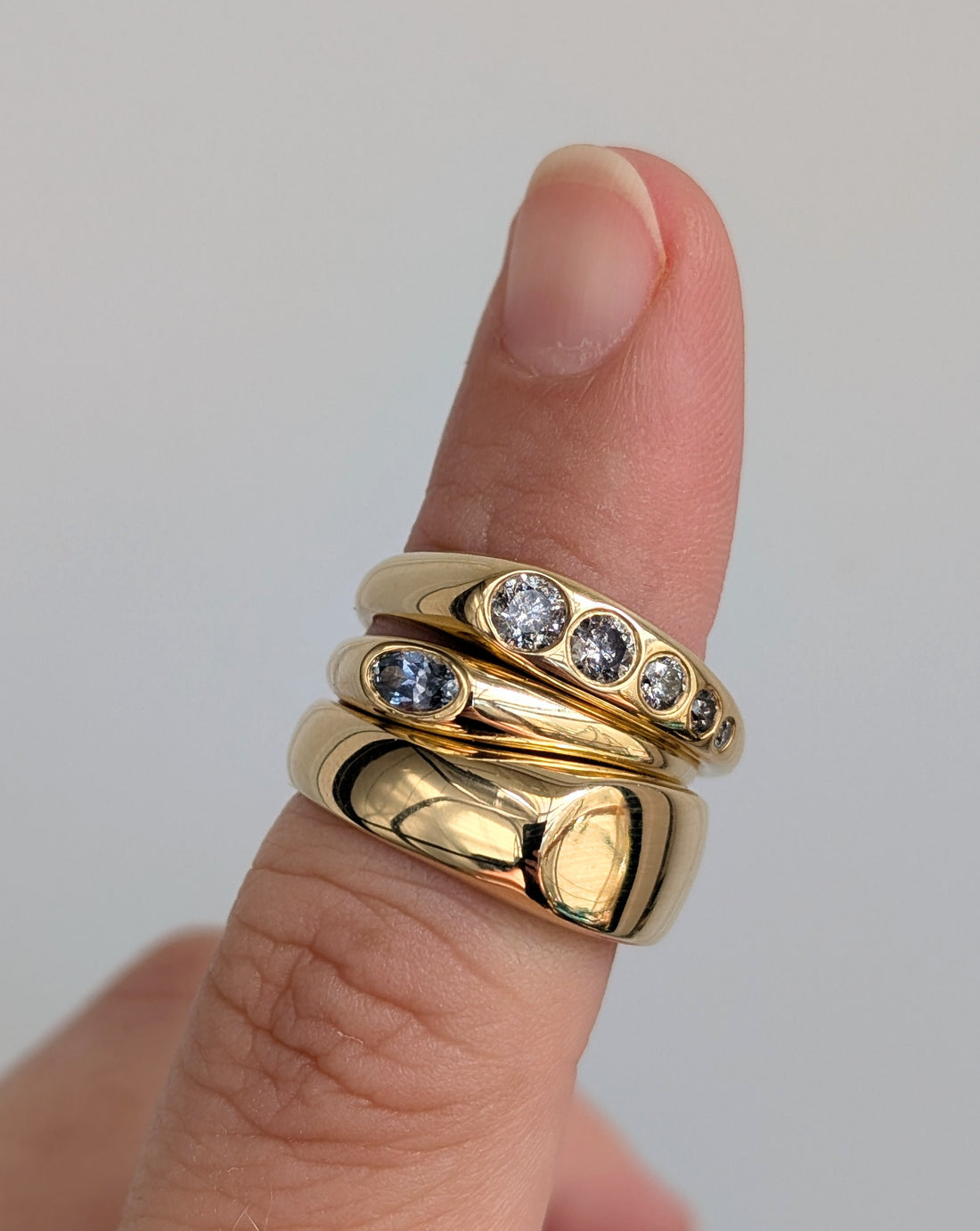 14k Lila Suprima Ring- Grey Diamond