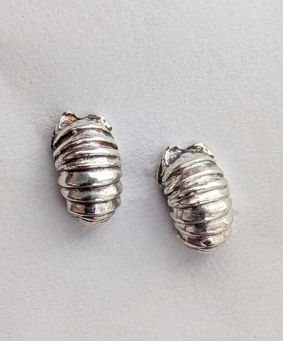 Silver Roly Poly Stud Earrings