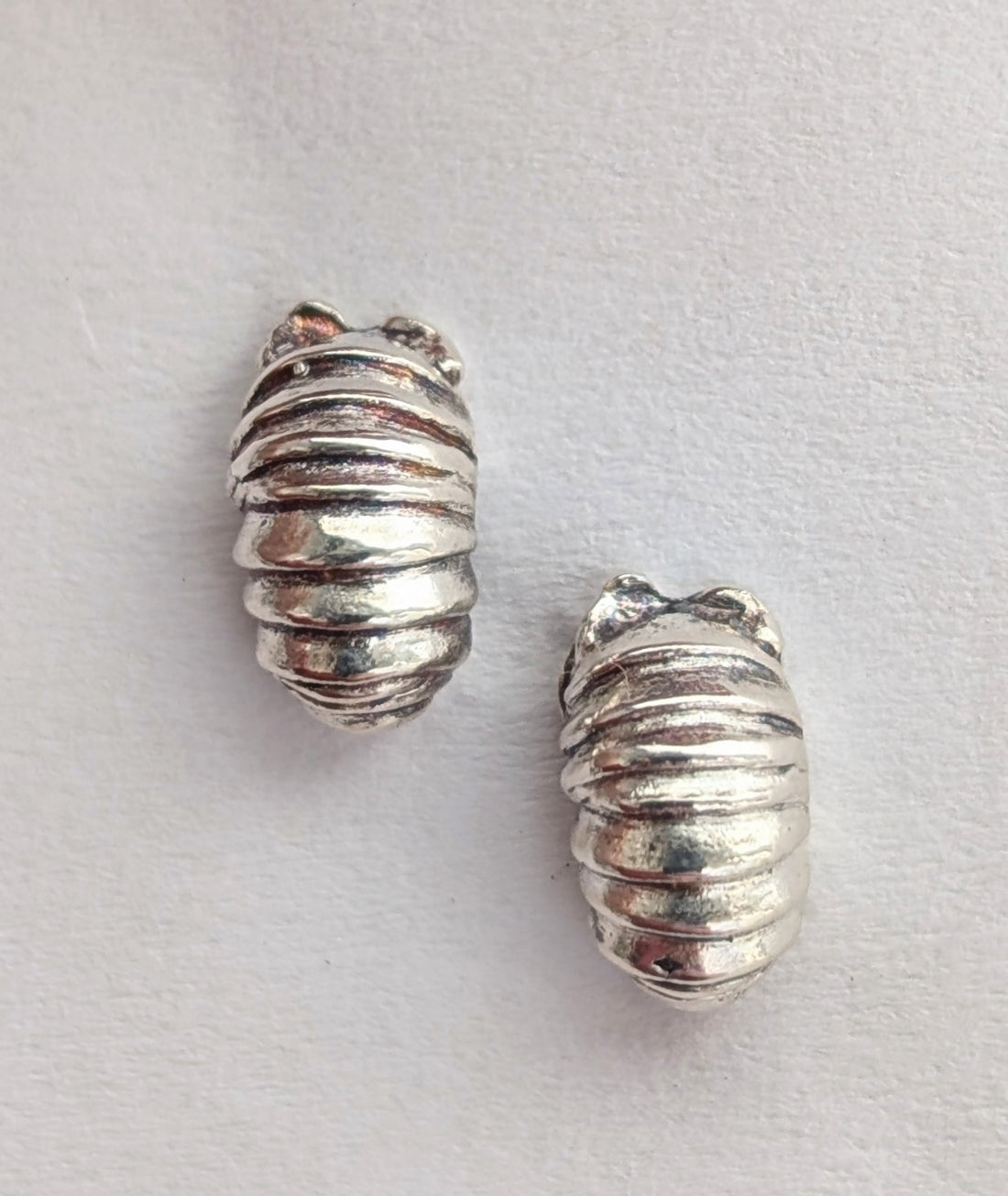 Silver Roly Poly Stud Earrings