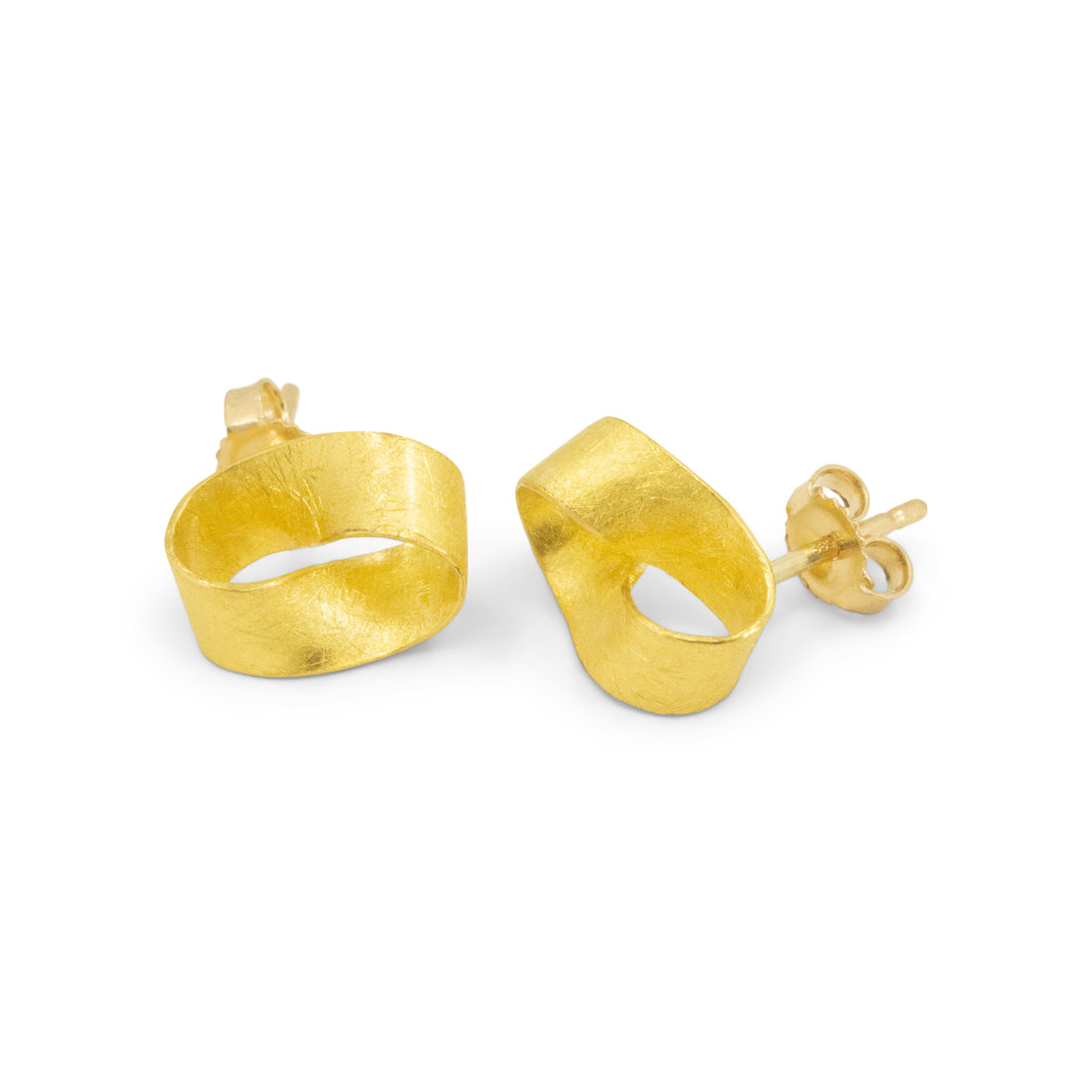 22k Mobius Spiral Studs