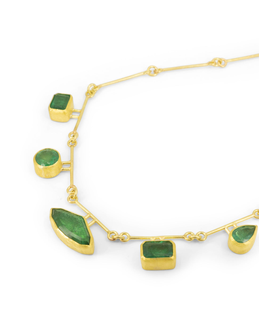 Zambian Mixed Shape Emerald Necklace